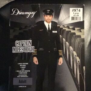 Dreamgirl Captain Pilot Costume in Black
